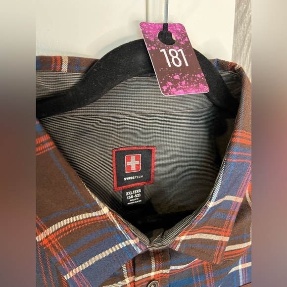 181. NWT Swiss Tech Men's and Big Men's Long Sleeve Outdoor Flannel Shirt - Picture 7 of 7